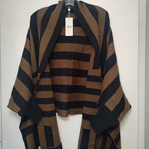Striped Black and Brown Shawl